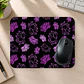 Mousepad 20x24 cm - Diseño Flores de Loto Moradas Fondo Negro - Miniatura 2