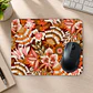 Mousepad 20x24 cm - Diseño Flores Retro en Tonos Cálidos - Miniatura 2