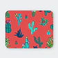 Mousepad 20x24 cm - Diseño Cactus Coloridos Fondo Coral - Miniatura 1