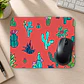 Mousepad 20x24 cm - Diseño Cactus Coloridos Fondo Coral - Miniatura 2