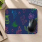 Mousepad 20x24 cm - Diseño Cactus Neón Fondo Azul Oscuro - Miniatura 2