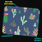 Mousepad 20x24 cm - Diseño Cactus Pastel sobre Fondo Azul - Miniatura 3