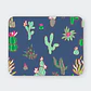 Mousepad 20x24 cm - Diseño Cactus Pastel sobre Fondo Azul - Miniatura 1