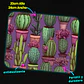 Mousepad 20x24 cm - Diseño Cactus en Maceteros Fondo Morado - Miniatura 3