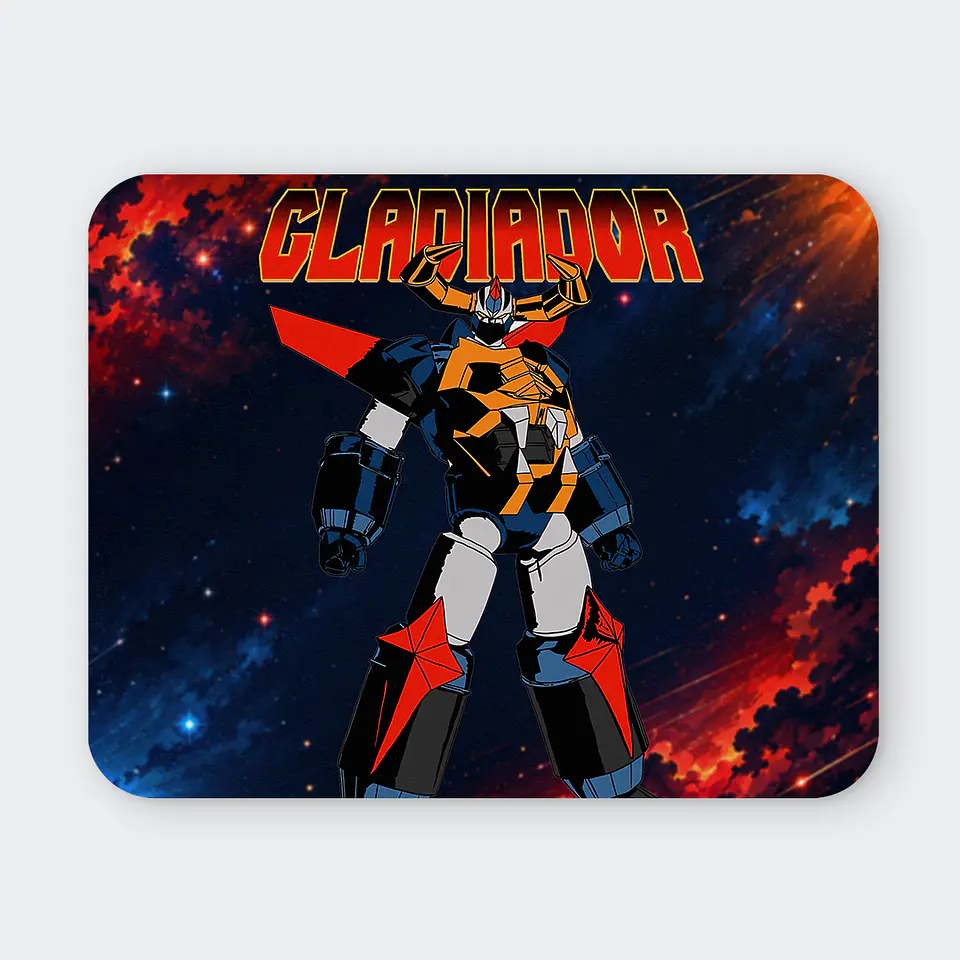 Mousepad 20x24 cm - Diseño Gladiador Robot Anime 1