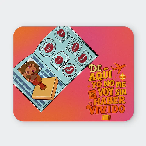 Mousepad 20x24 cm - Diseño Karol G Viajando por el Mundo