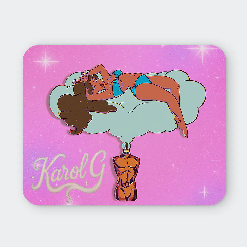 Mousepad 20x24 cm - Diseño Karol G Perfume 1