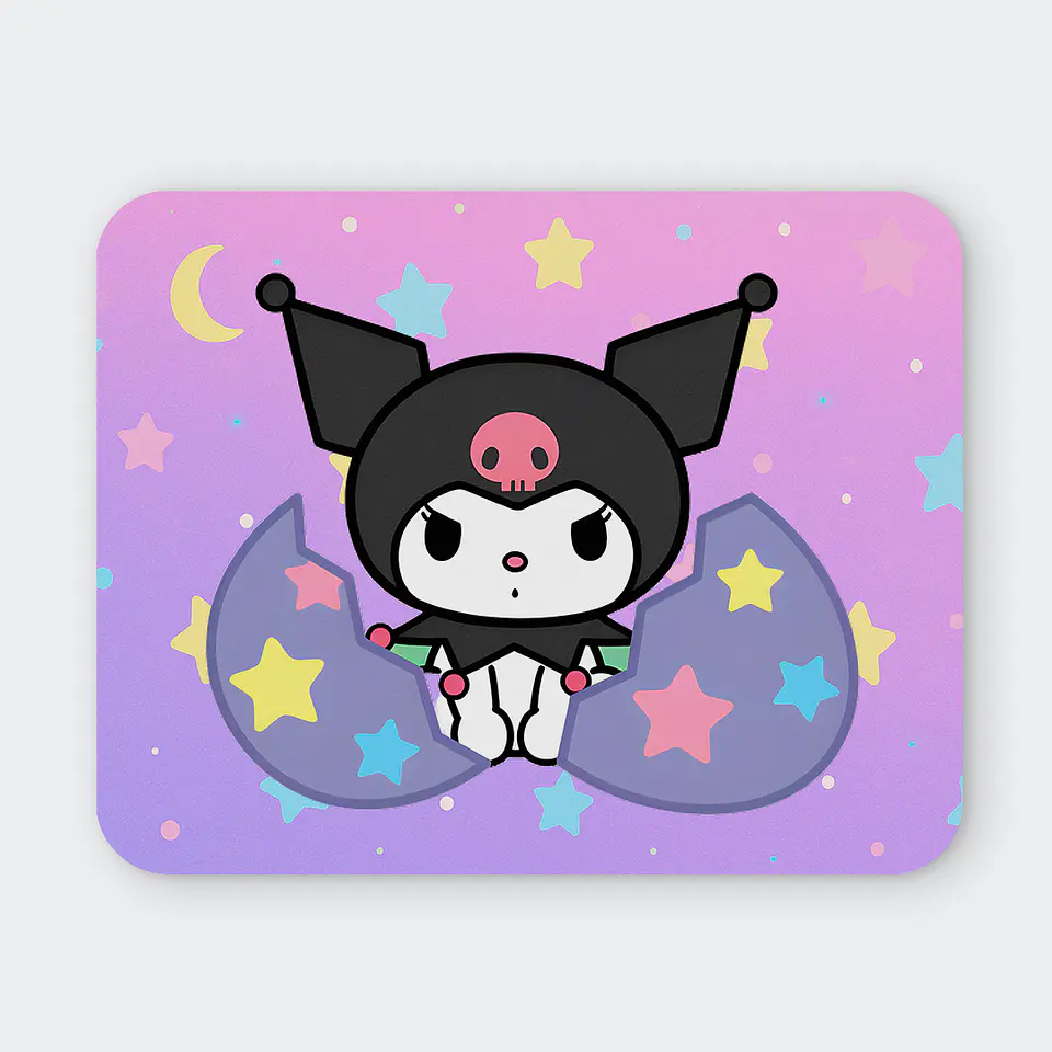 Mousepad 20x24 cm - Diseño Kuromi Estrellitas Pastel 1
