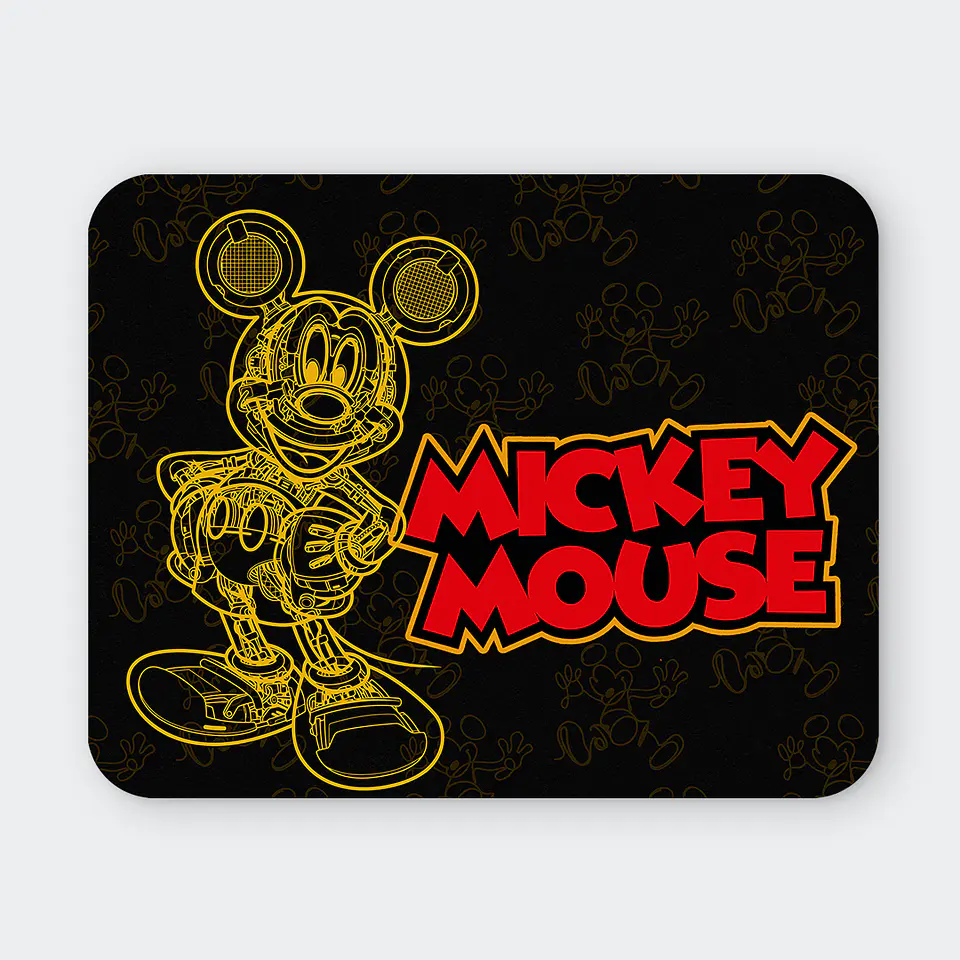 Mousepad 20x24 cm - Diseño Mickey Mouse Trazo Robótico 1