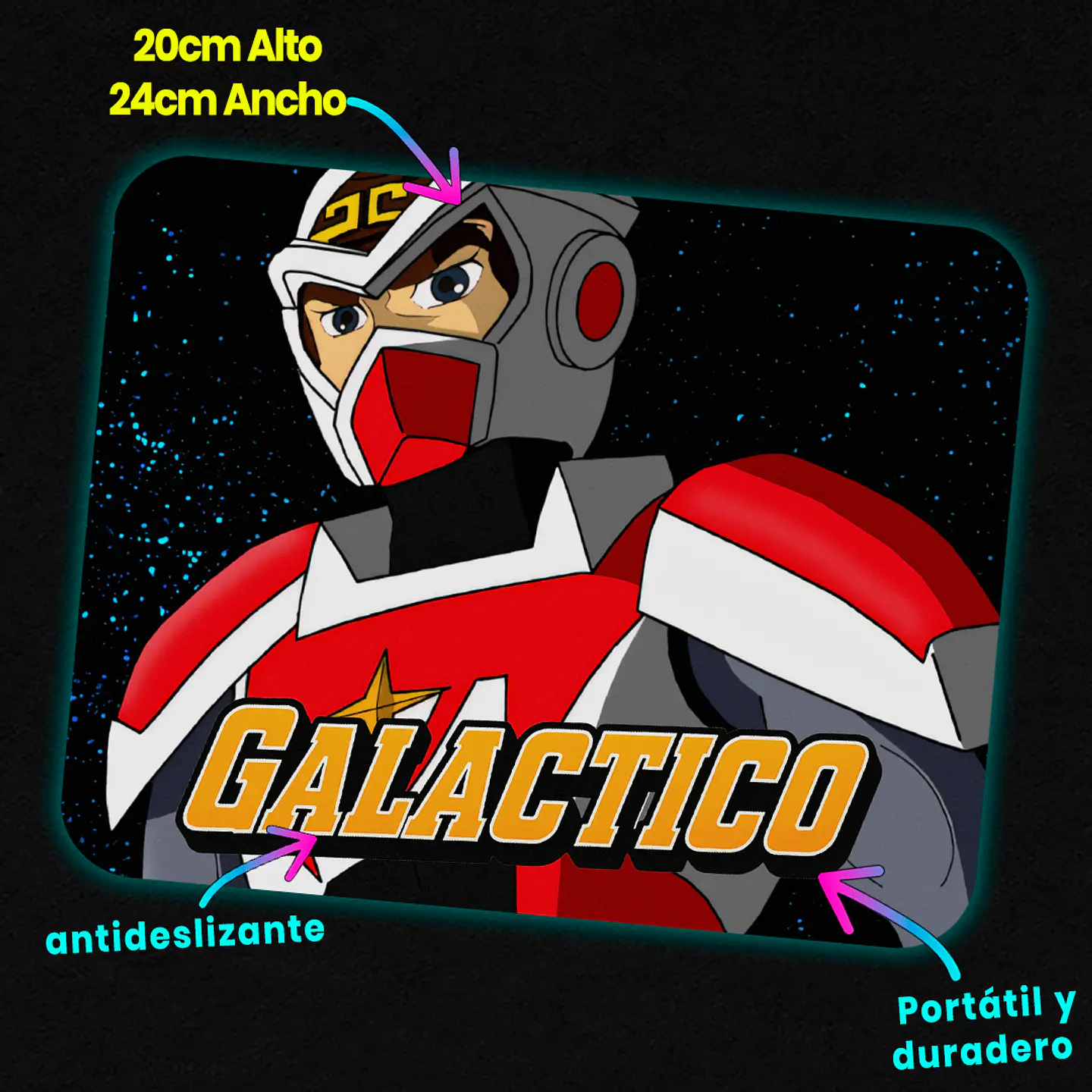 Mousepad 20x24 cm - Diseño El Galáctico 3