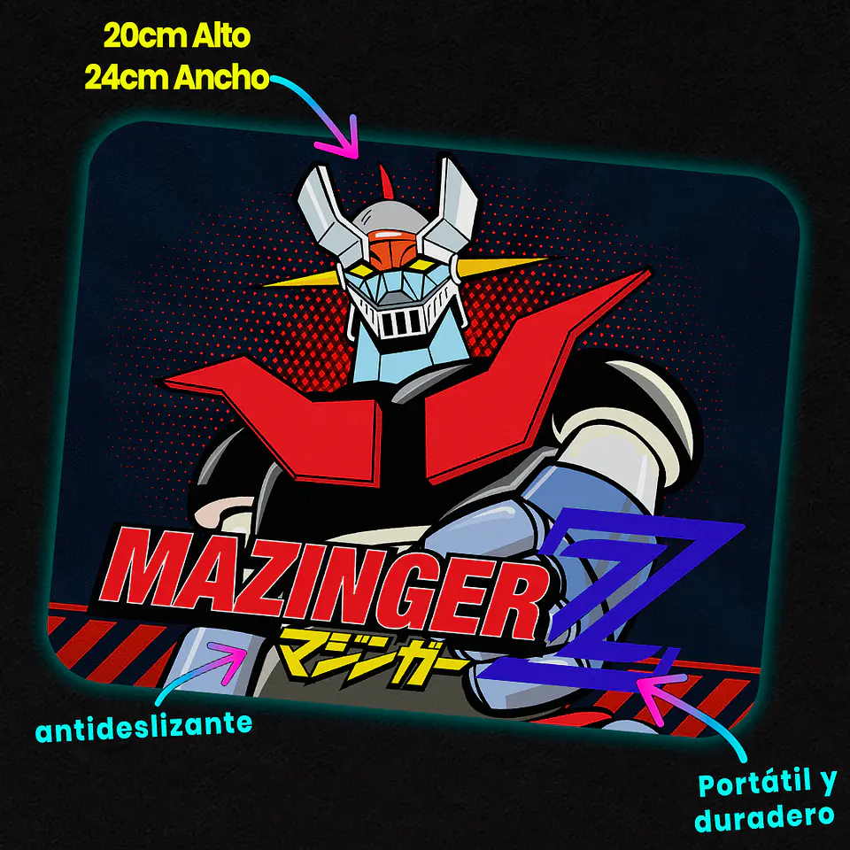 Mousepad 20x24 cm - Diseño Mazinger Z 3