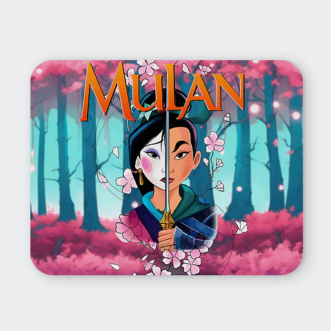 Mousepad 20x24 cm - Diseño Mulan Flor de Cerezo