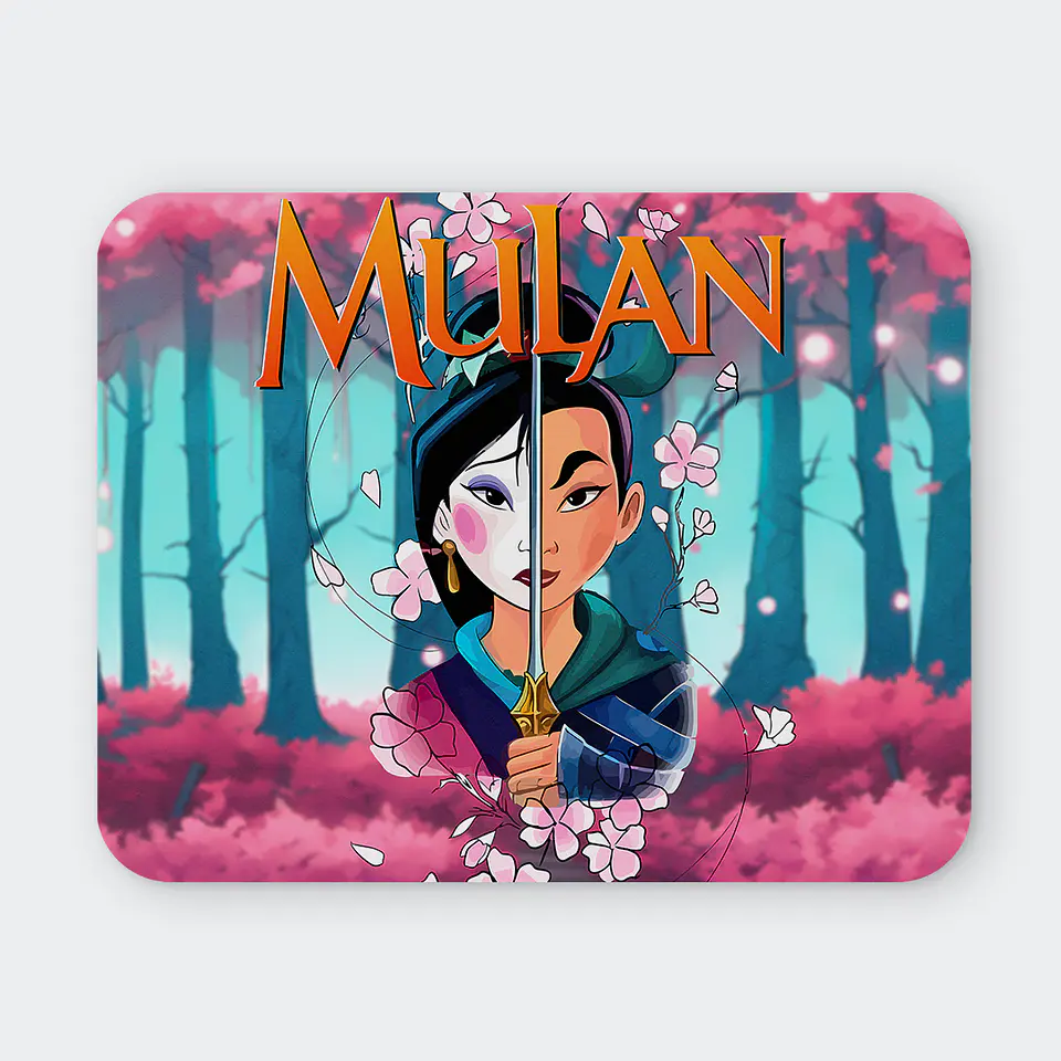 Mousepad 20x24 cm - Diseño Mulan Flor de Cerezo 1