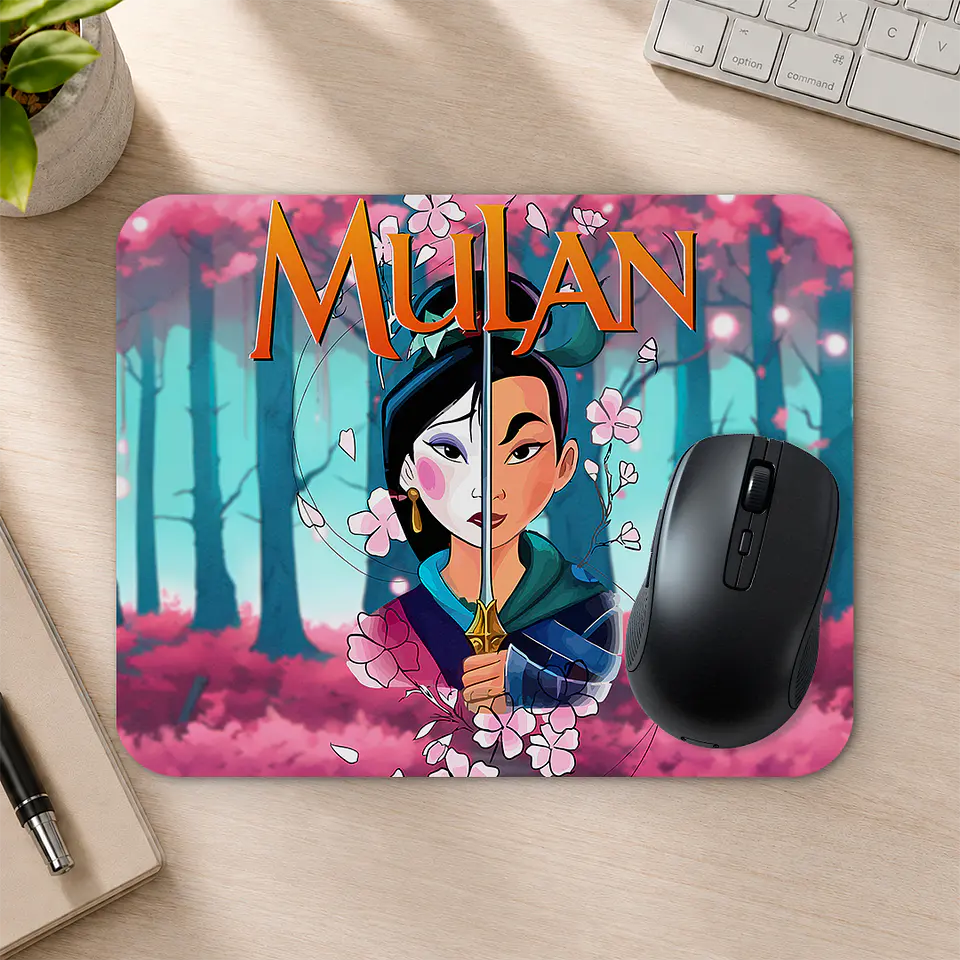 Mousepad 20x24 cm - Diseño Mulan Flor de Cerezo 2