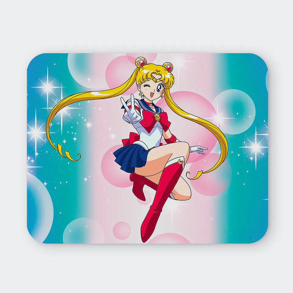 Mousepad 20x24 cm - Diseño Sailor Moon Fondo Pastel 1