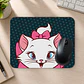 Mousepad 20x24 cm - Diseño Marie Gatita Fondo Lunares - Miniatura 2