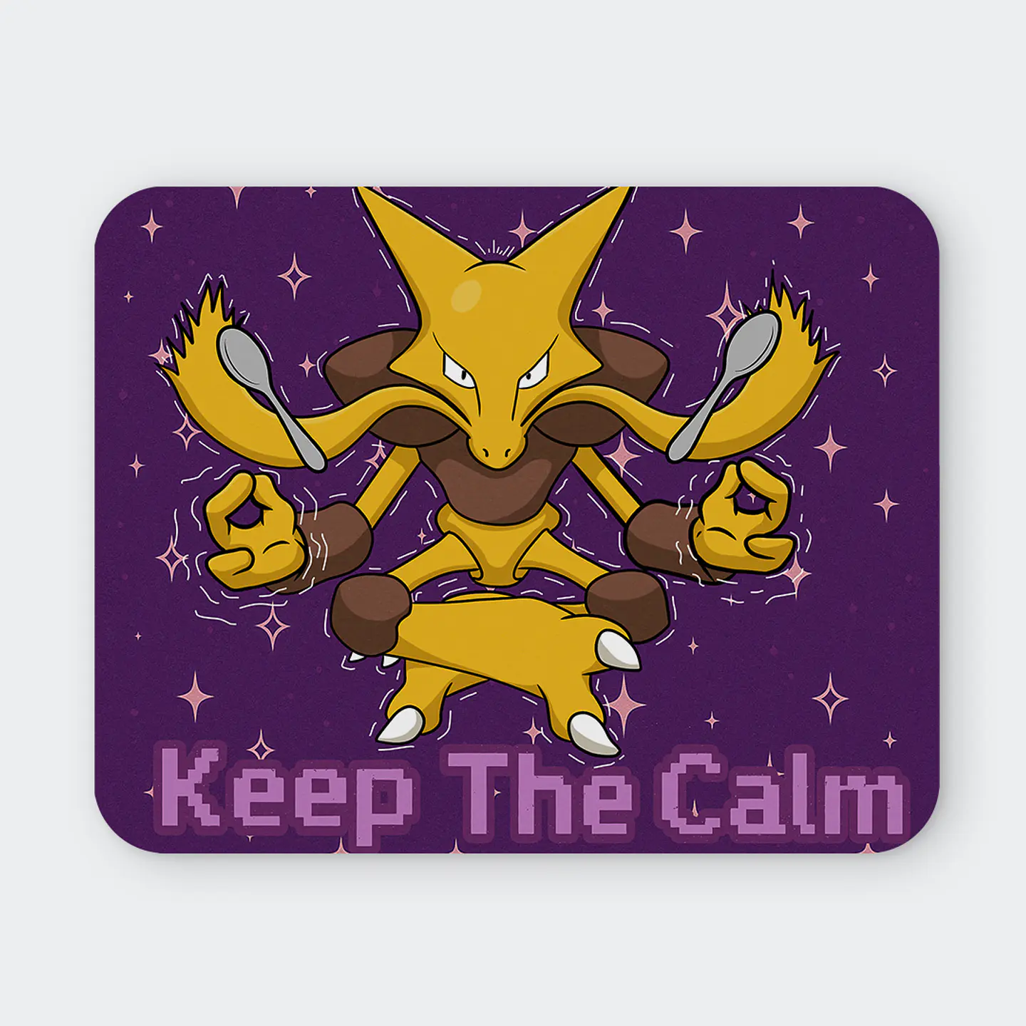 Mousepad 20x24 cm - Diseño Pokémon Alakazam Keep The Calm 1