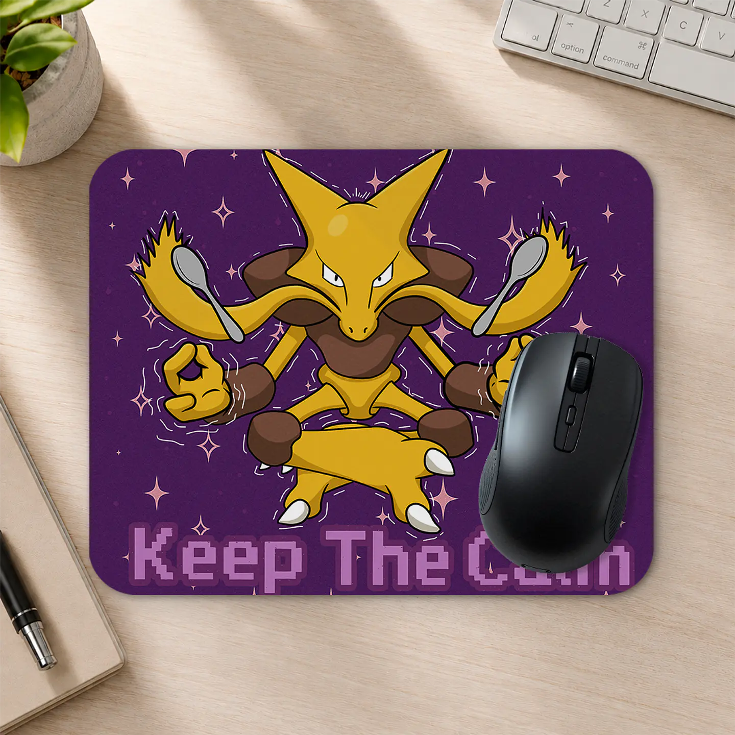 Mousepad 20x24 cm - Diseño Pokémon Alakazam Keep The Calm 2