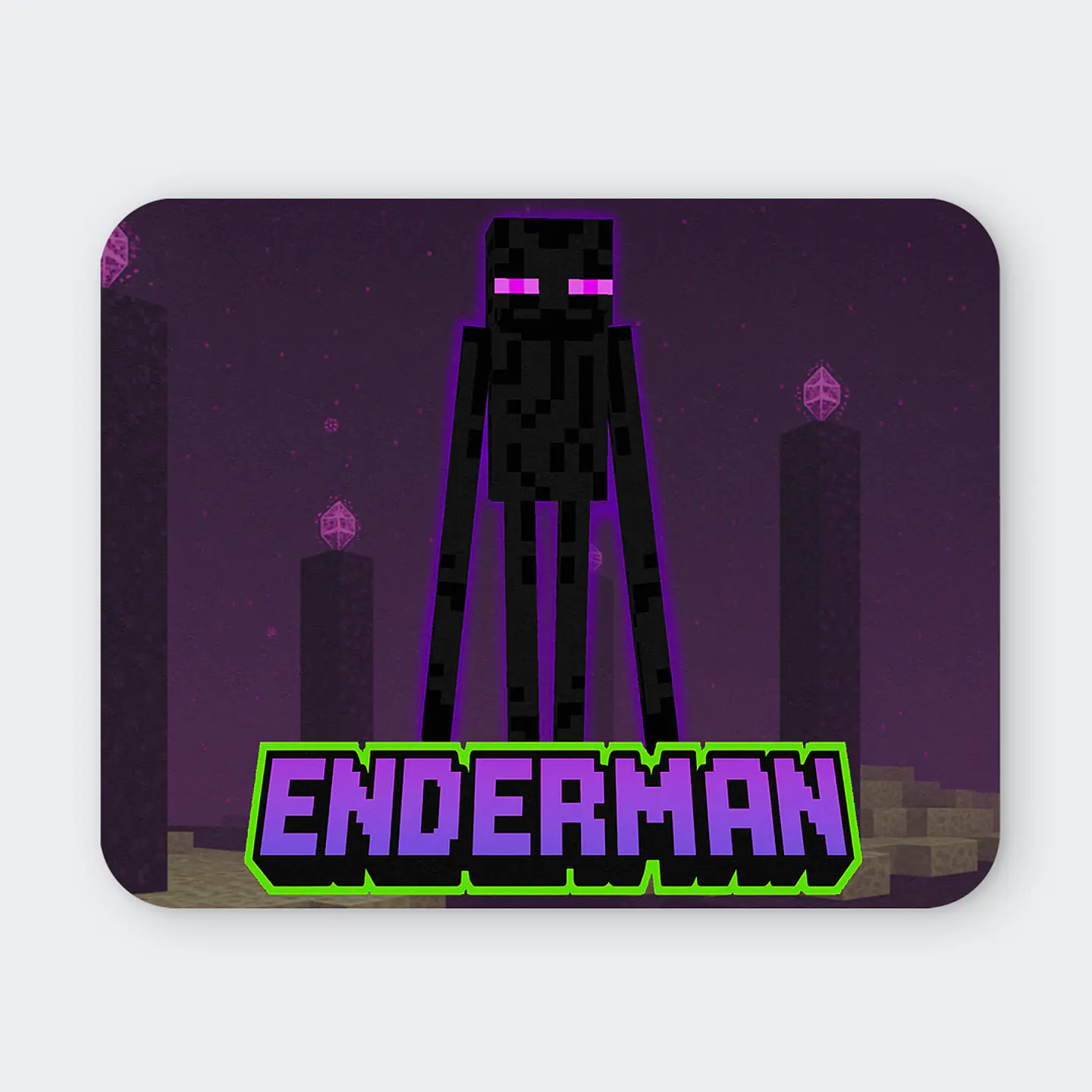 Mousepad 20x24 cm - Diseño Minecraft Enderman 1