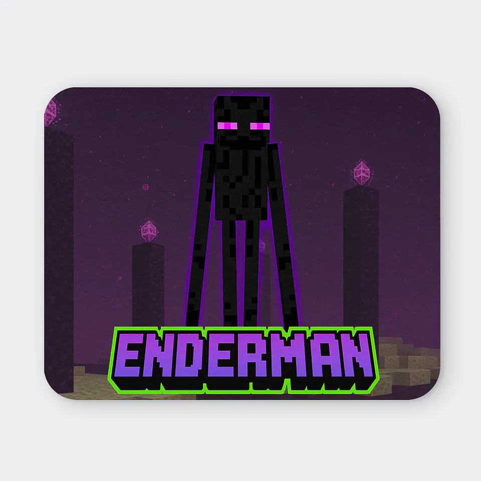 Mousepad 20x24 cm - Diseño Minecraft Enderman 1