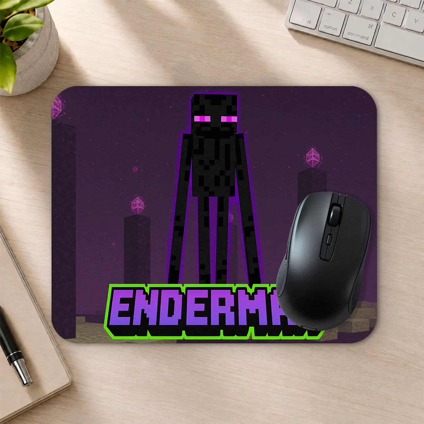 Mousepad 20x24 cm - Diseño Minecraft Enderman 2