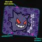 Mousepad 20x24 cm - Diseño Pokémon Gengar Fondo Morado - Miniatura 3