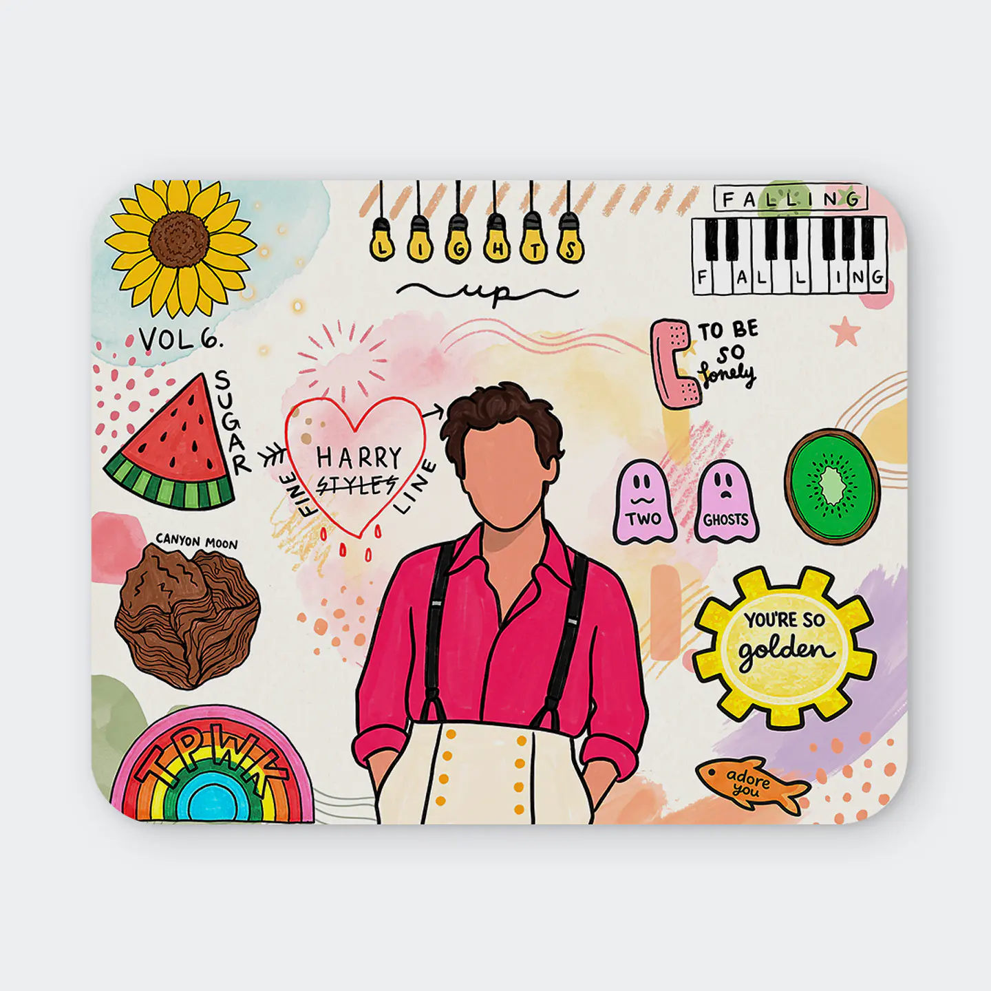 Mousepad 20x24 cm - Diseño Harry Styles Collage Pop 1