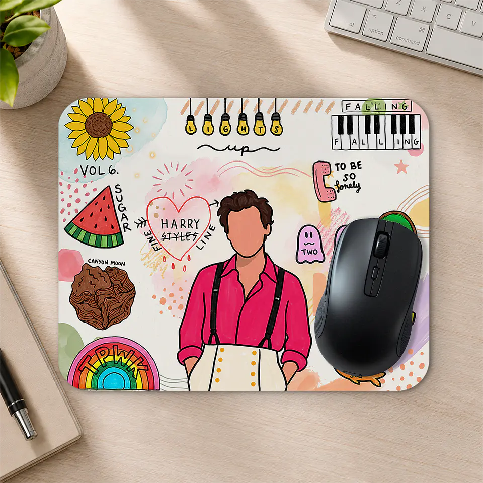 Mousepad 20x24 cm - Diseño Harry Styles Collage Pop 2