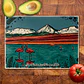 Tabla de cocina - Diseño San Pedro de Atacama y Flamencos - Miniatura 2