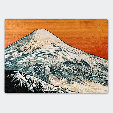 Tabla de cocina - Diseño Curarrehue y Volcán Lanín