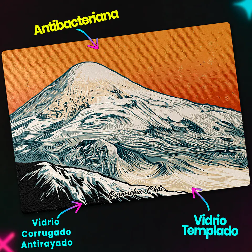 Tabla de cocina - Diseño Curarrehue y Volcán Lanín 3