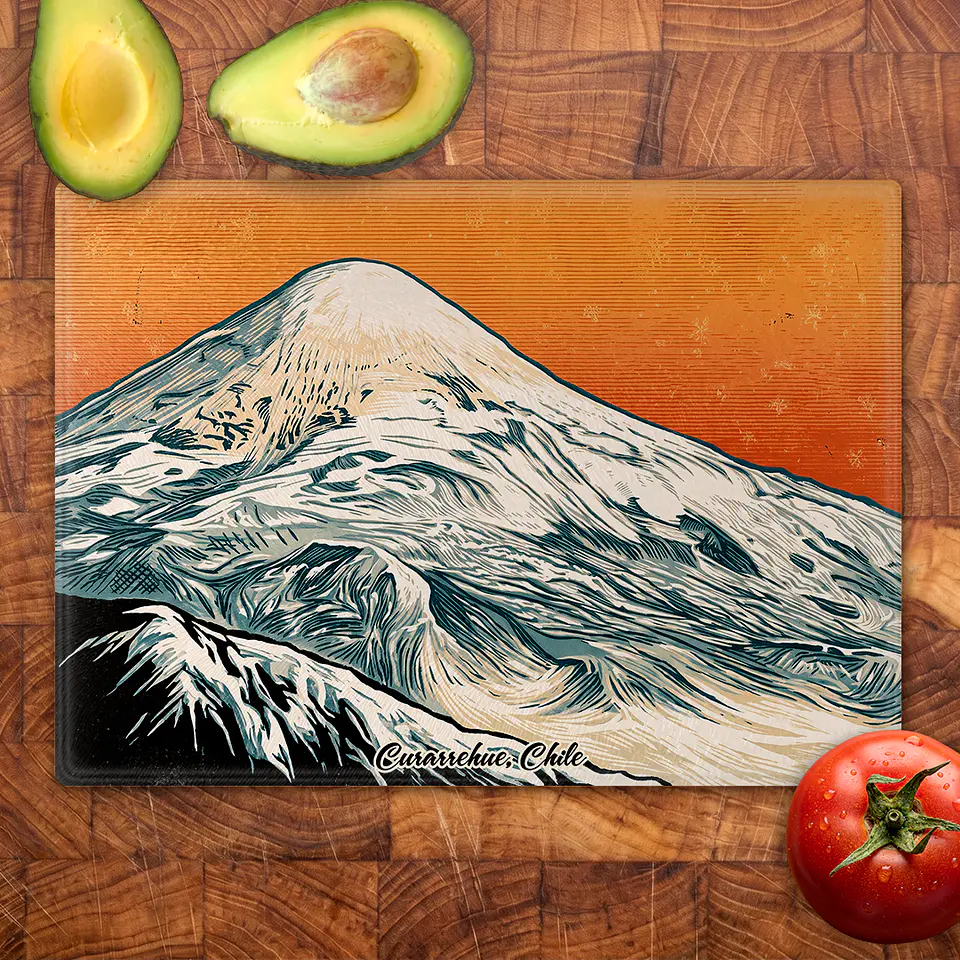 Tabla de cocina - Diseño Curarrehue y Volcán Lanín 2