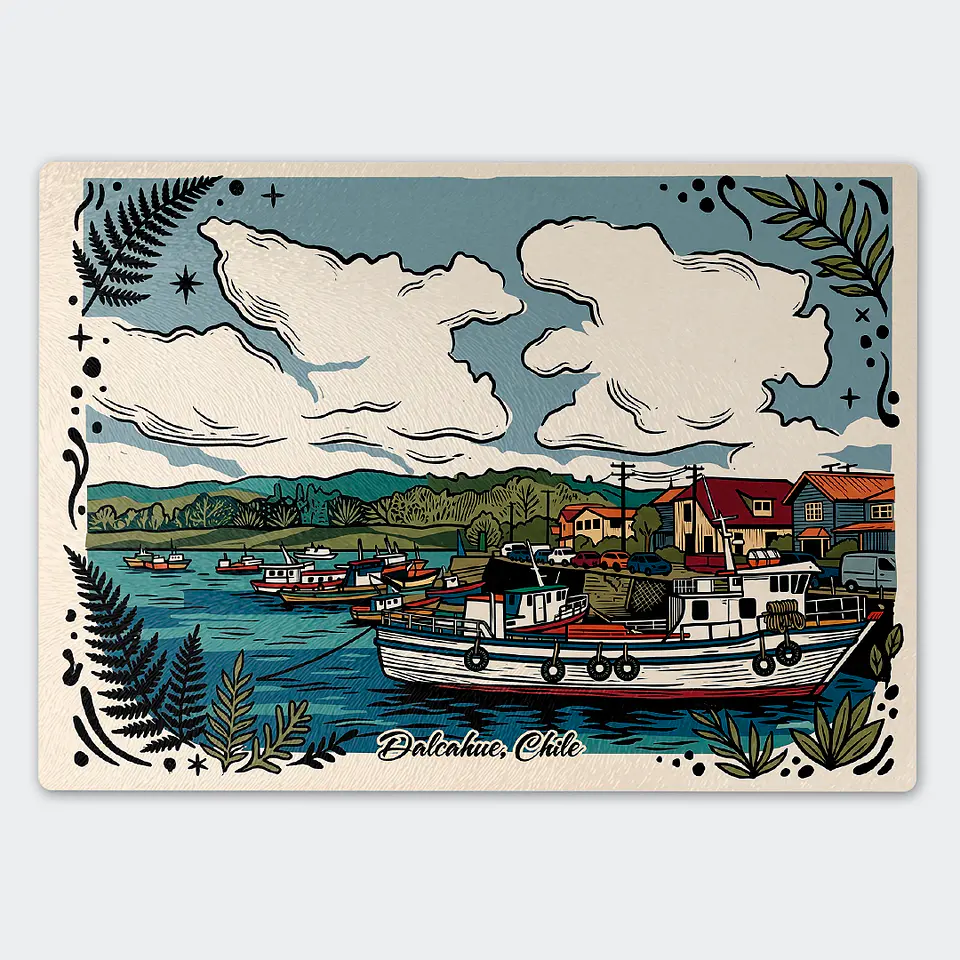 Tabla de cocina - Diseño Costanera de Dalcahue en Chiloé 1