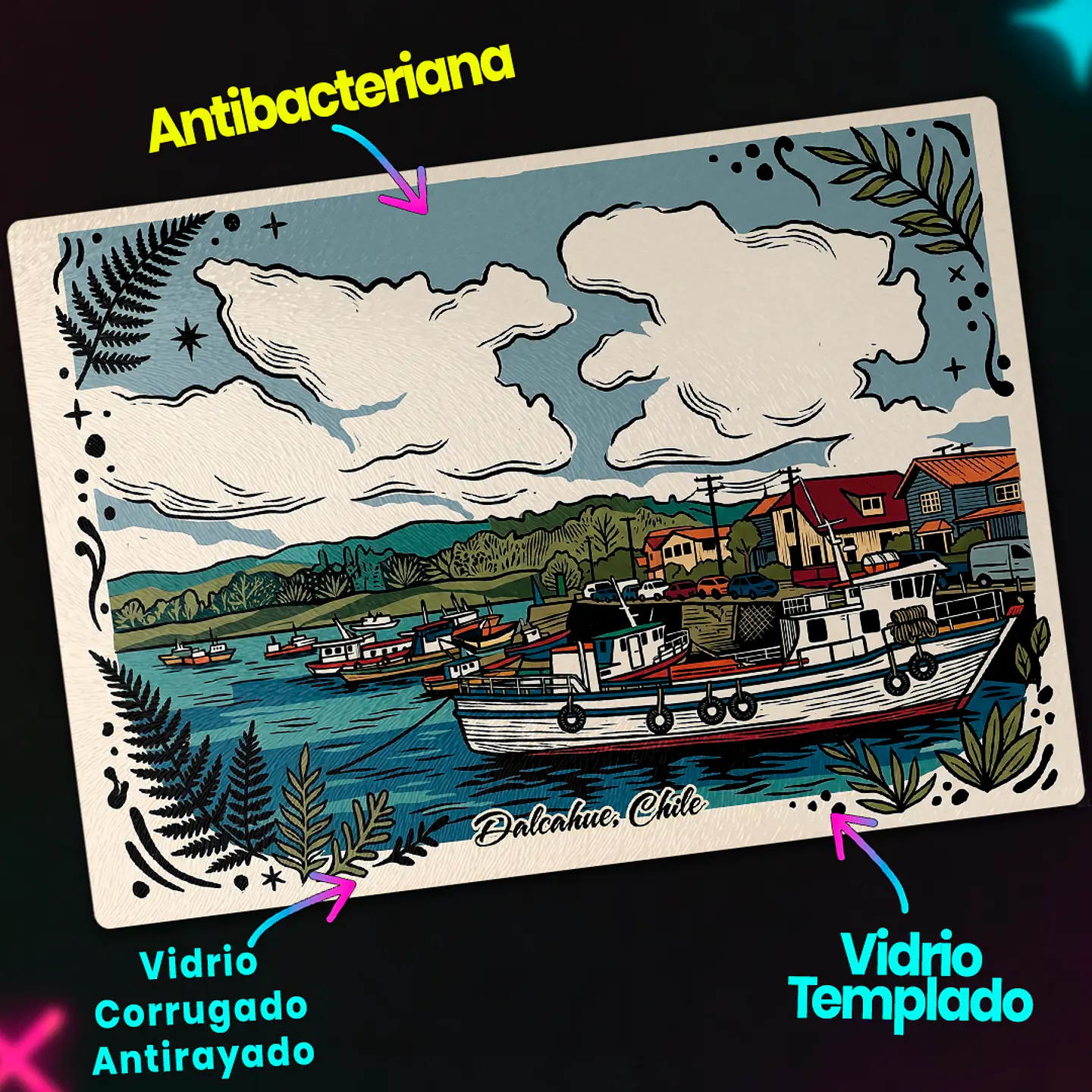 Tabla de cocina - Diseño Costanera de Dalcahue en Chiloé 3
