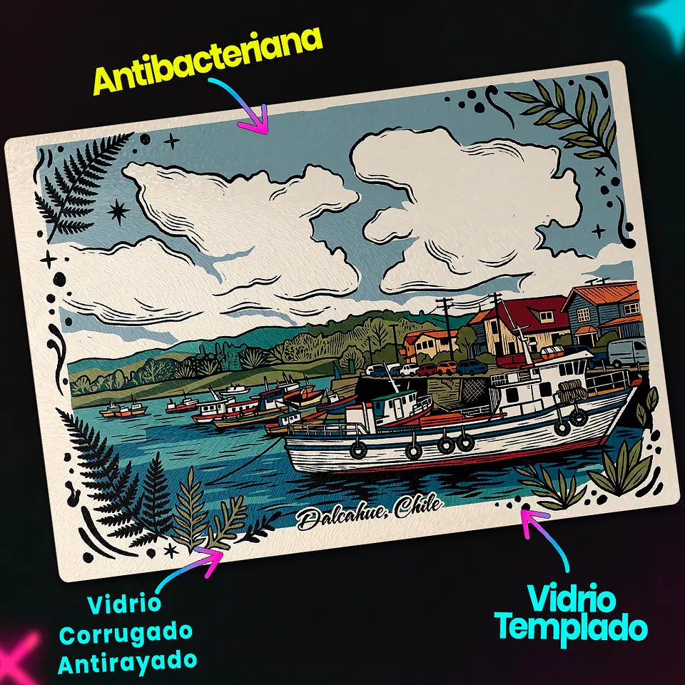 Tabla de cocina - Diseño Costanera de Dalcahue en Chiloé 3