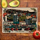 Tabla de cocina - Diseño Puerto y Cerros de Valparaíso - Miniatura 2