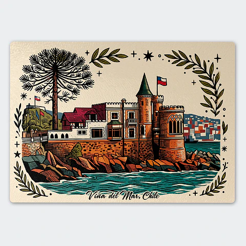 Tabla de cocina - Diseño Castillo Wulff de Viña del Mar