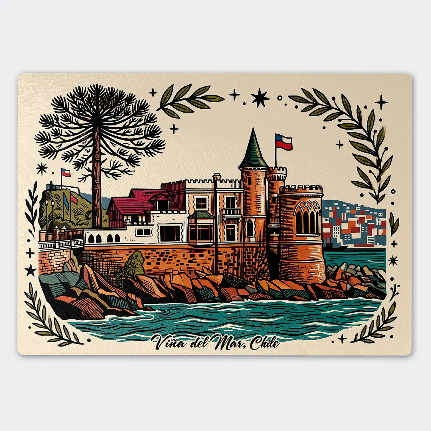 Tabla de cocina - Diseño Castillo Wulff de Viña del Mar 1