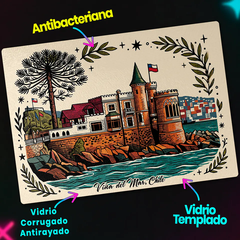 Tabla de cocina - Diseño Castillo Wulff de Viña del Mar 3