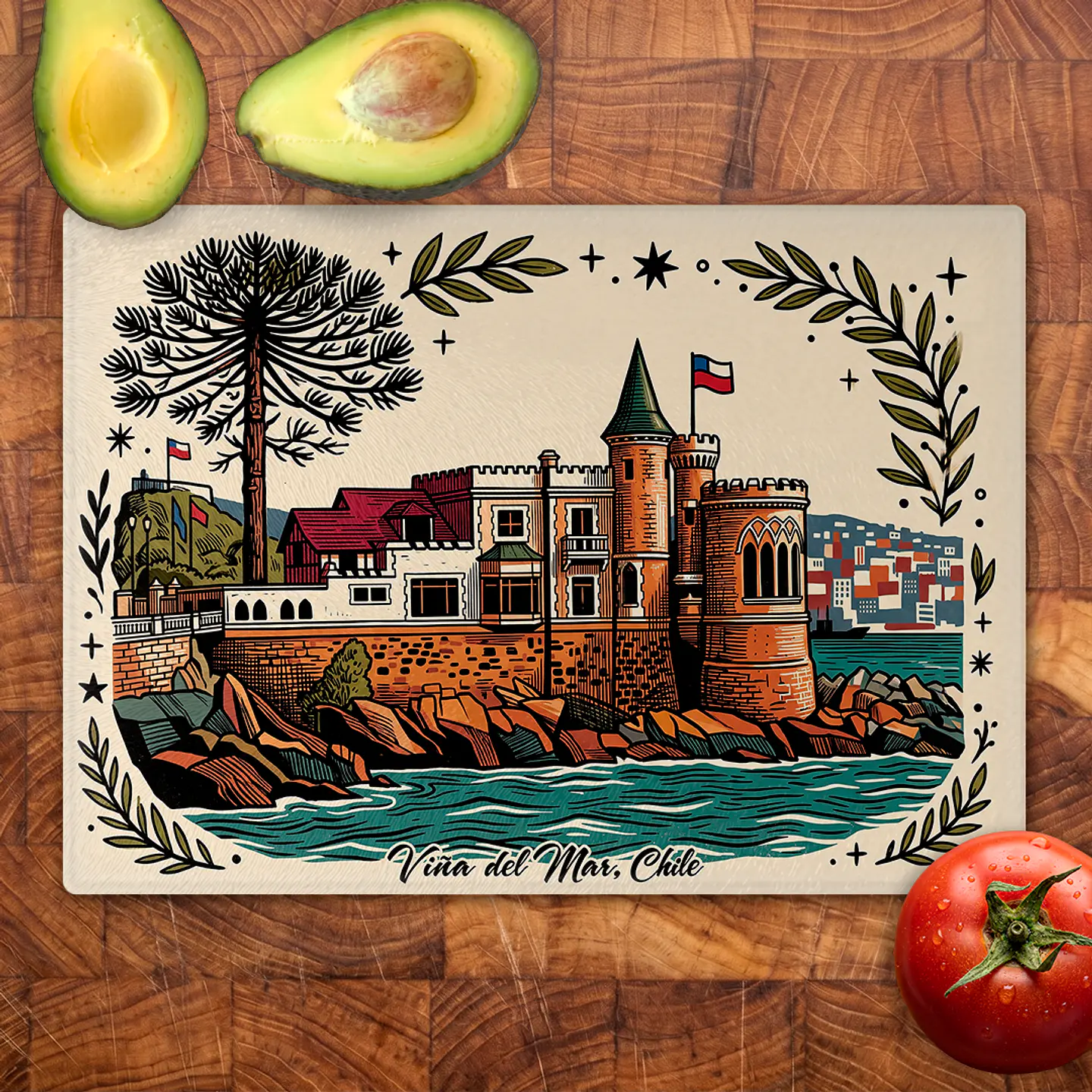 Tabla de cocina - Diseño Castillo Wulff de Viña del Mar 2