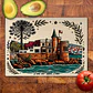 Tabla de cocina - Diseño Castillo Wulff de Viña del Mar - Miniatura 2