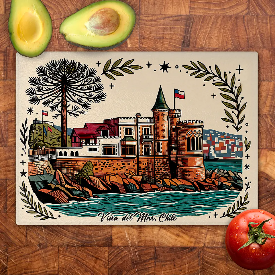 Tabla de cocina - Diseño Castillo Wulff de Viña del Mar 2