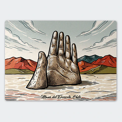 Tabla de cocina - Diseño Mano del Desierto de Antofagasta