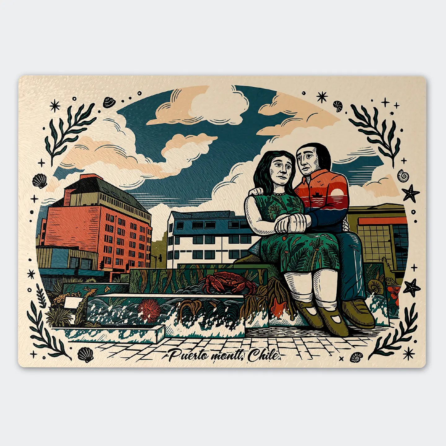Tabla de cocina - Diseño Sentados Frente al Mar de Puerto Montt 1