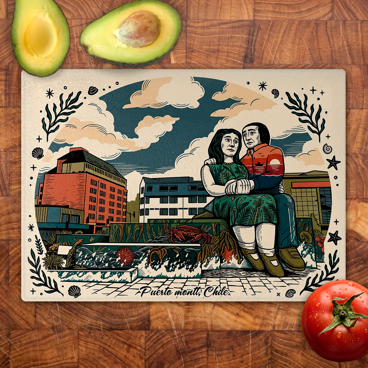 Tabla de cocina - Diseño Sentados Frente al Mar de Puerto Montt 2