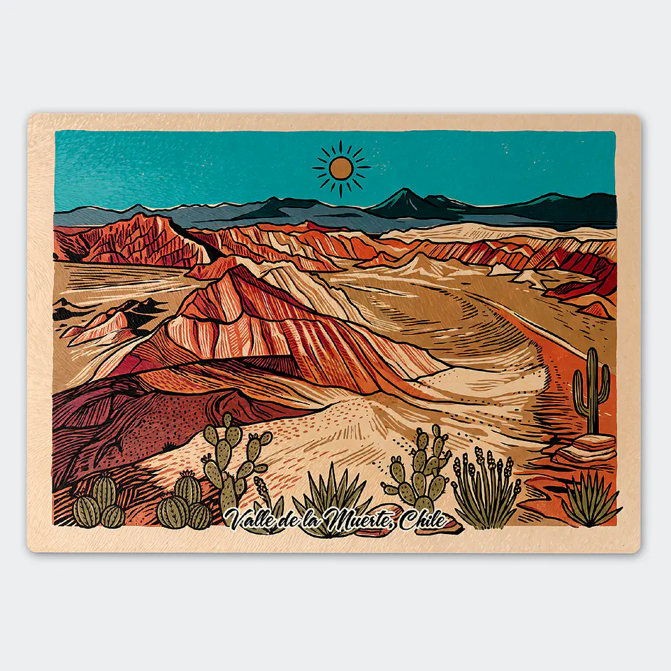 Tabla de cocina - Diseño Valle de la Muerte, San Pedro de Atacama 1