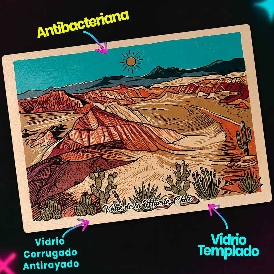 Tabla de cocina - Diseño Valle de la Muerte, San Pedro de Atacama 3