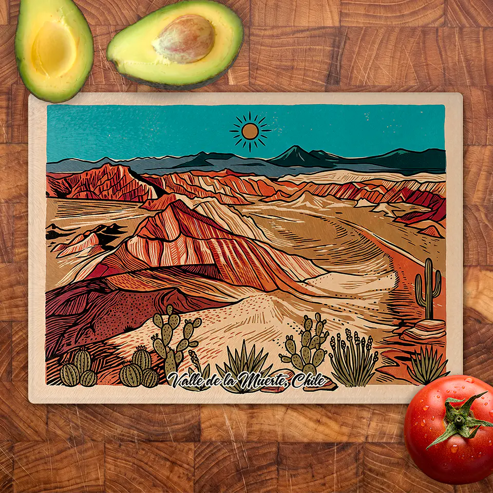 Tabla de cocina - Diseño Valle de la Muerte, San Pedro de Atacama 2
