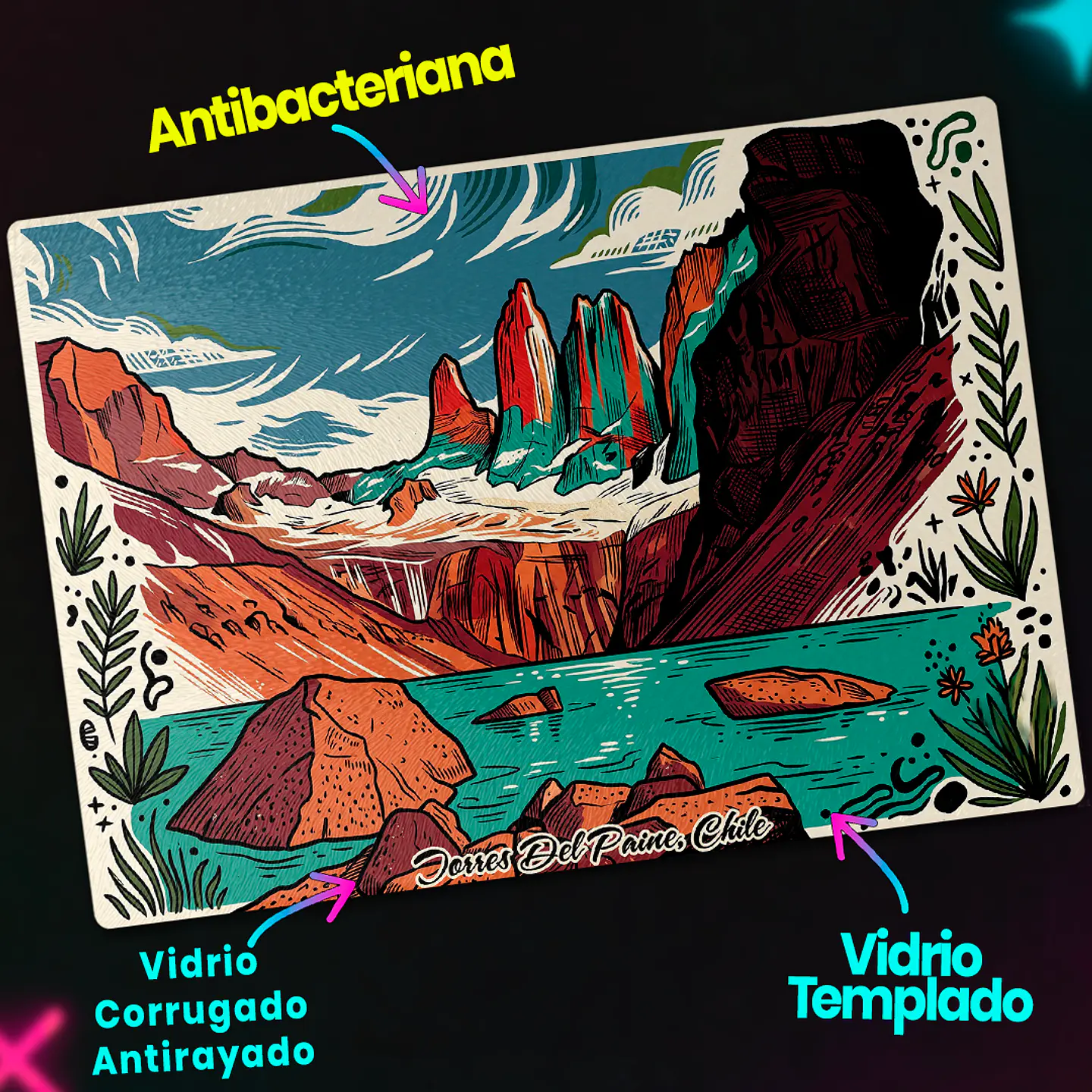 Tabla de cocina - Diseño Las Tres Torres del Paine 3