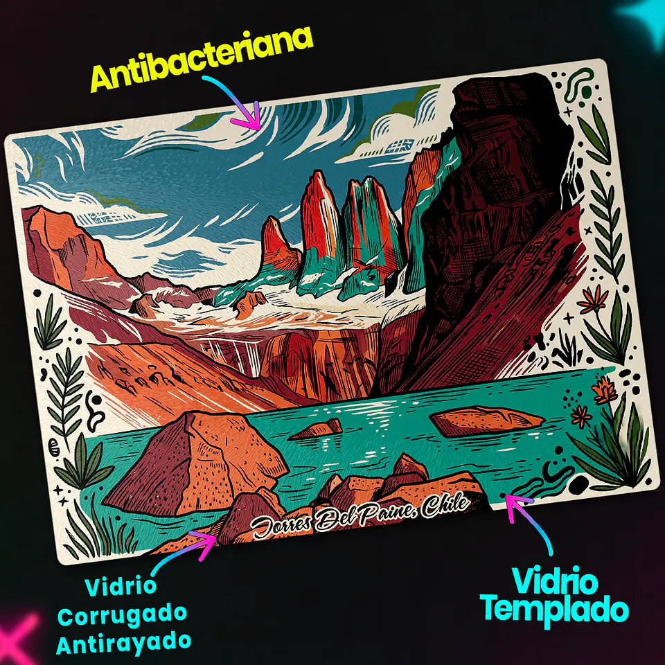 Tabla de cocina - Diseño Las Tres Torres del Paine 3